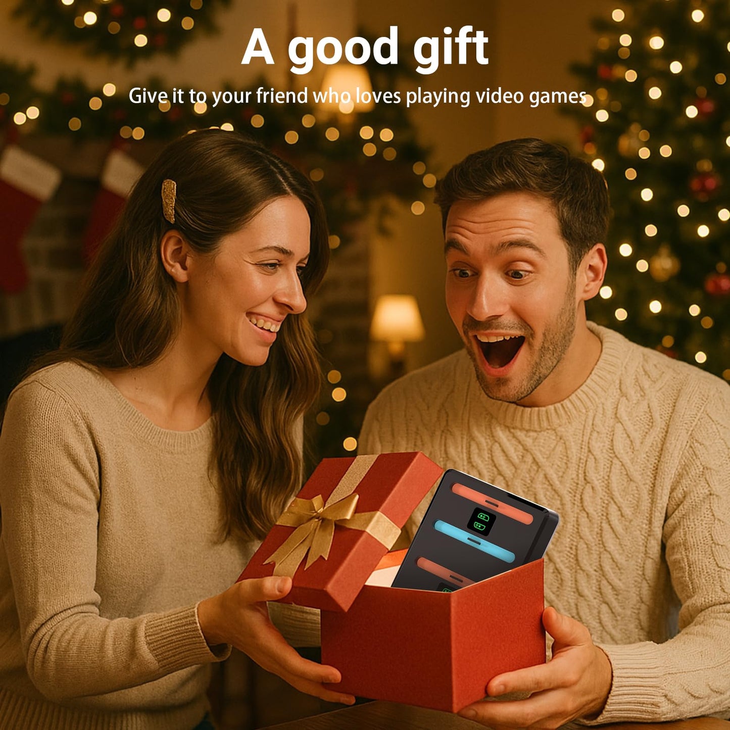 Switch 2 Controller Charger Dock with RGB Lighting, LED Indicator, Wall Mount & Type-C Port β Fast Charging Station for 4 Joy-Cons β Compact & Neat Design β Must-Have Switch 2 Accessories