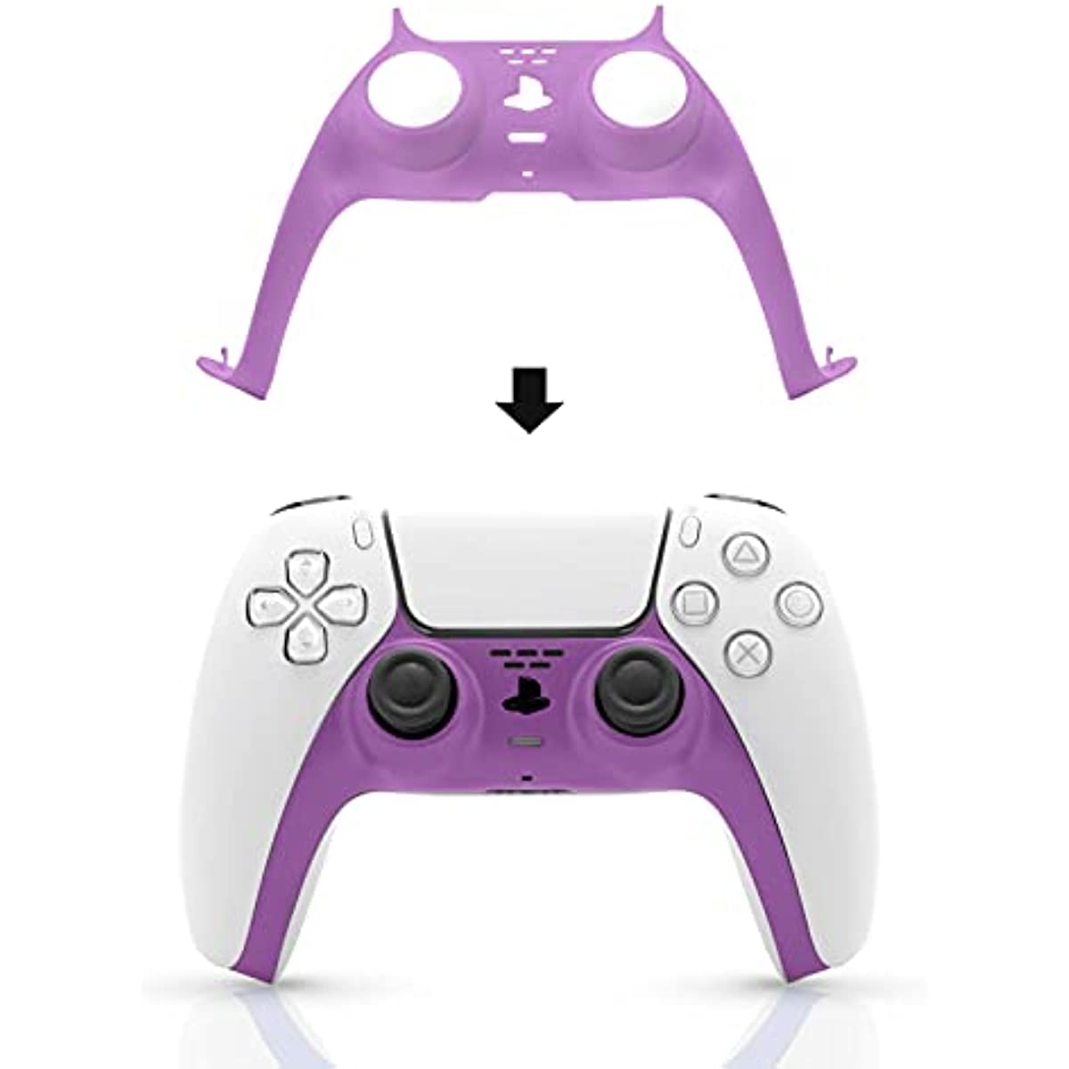 PS5 Controller Plates, PS5 Controller Mods - Purple and Blue