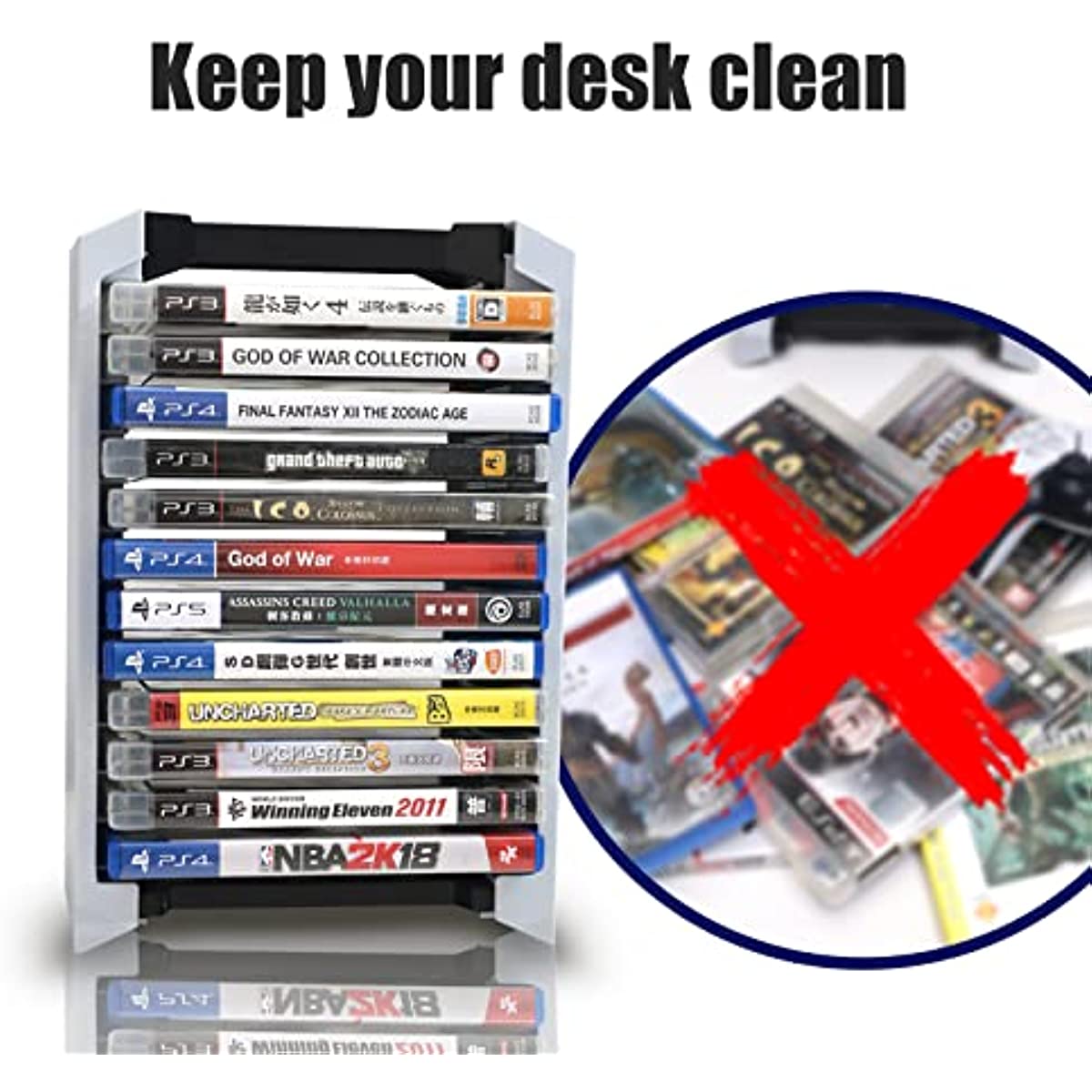 video game storage stand tower for ps5