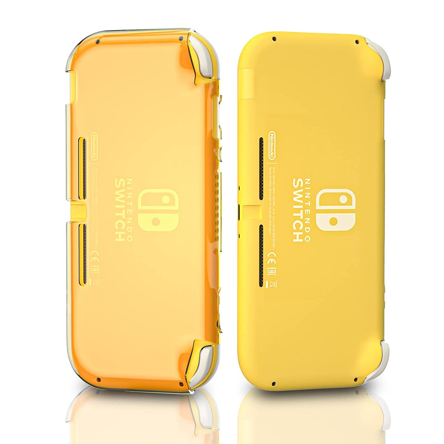 Switch lite Gray Case, Crystal Clear Case for Nintendo Switch Lite with Tempered Glass Screen Protector - Gray