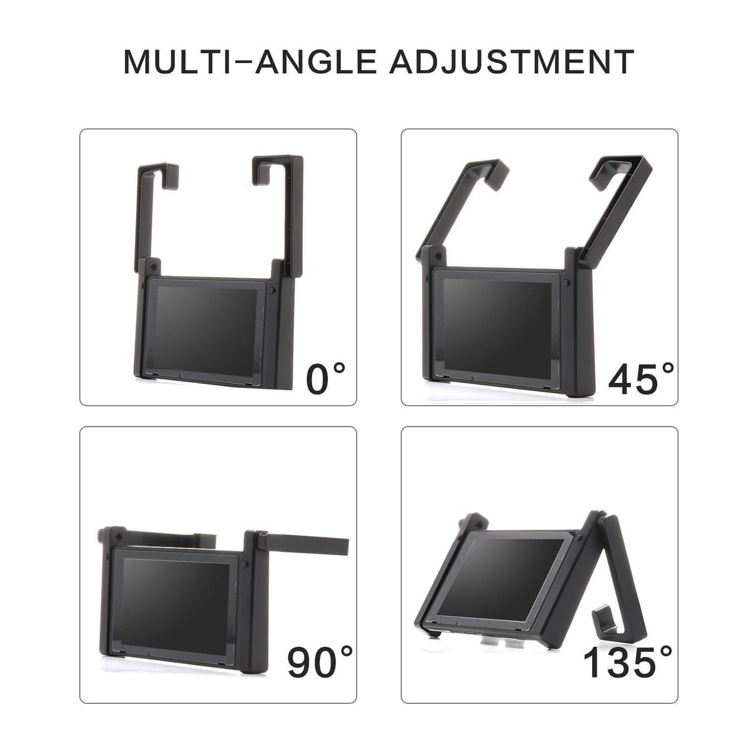 Switch Stand and Car Headrest Mount - Adjustable Desk Holder and Travel Mount - Portable Gaming Support for Kids and Road Trips (Not for Switch 2)