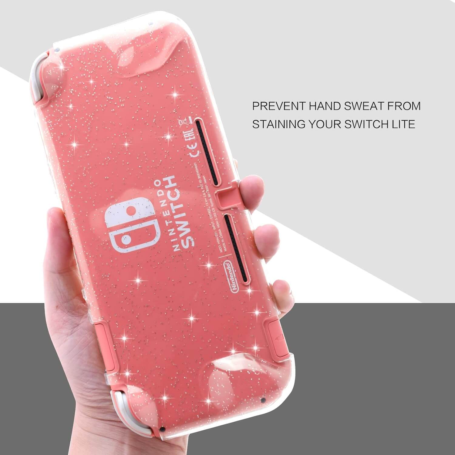 nintendo switch lite glitter case
