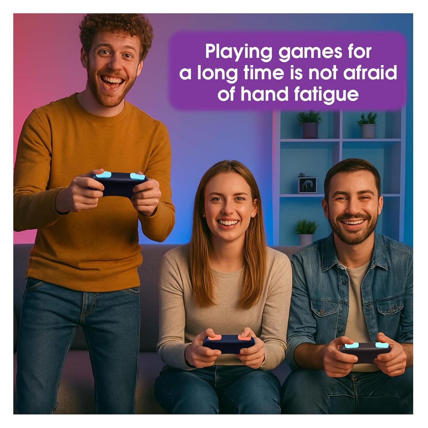 HEATFUN Switch 2 Controller Grips, Ergonomic Handles for Switch 2 Joy-Con, Anti-Slip & Lightweight Switch 2 Joycon Grips - Black (2 Packs)