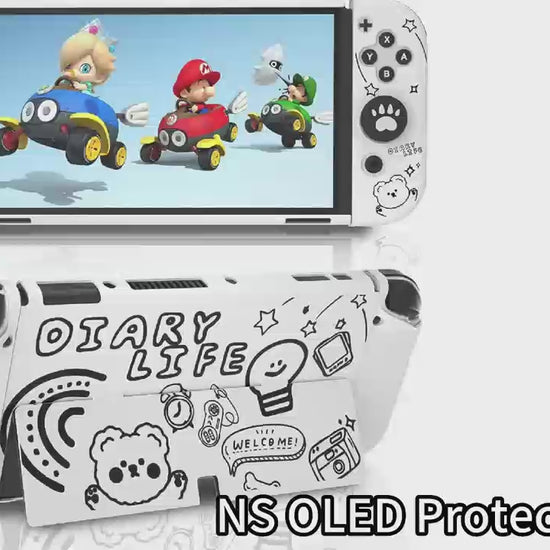 nintendo switch oled case white