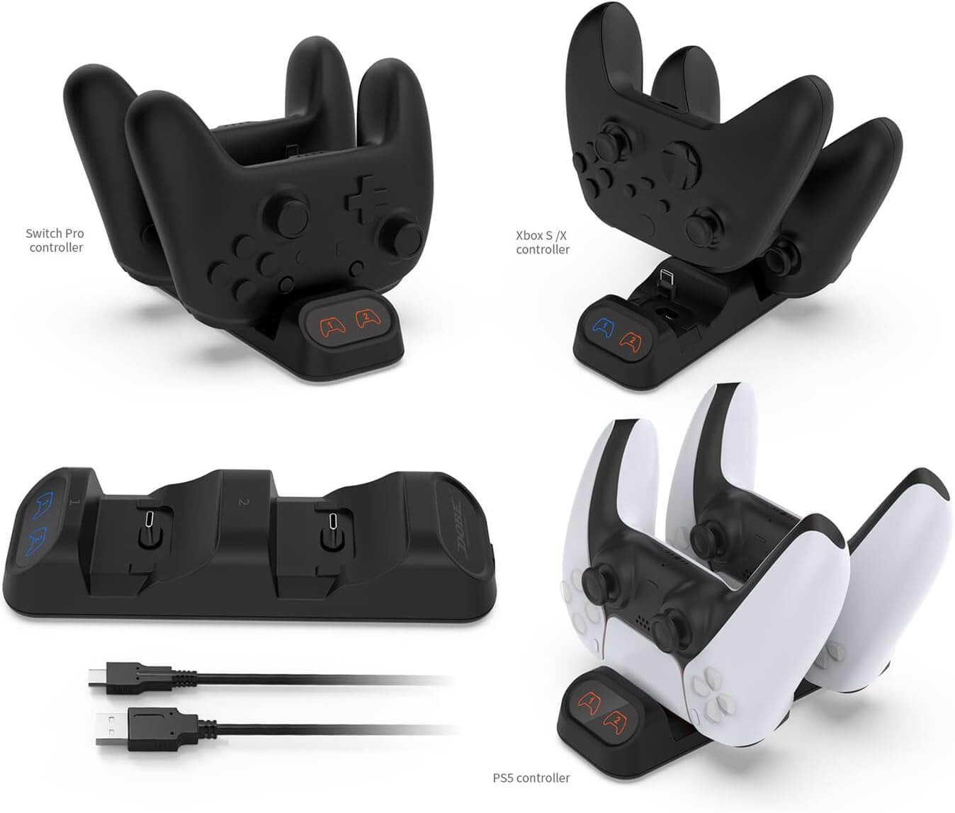 ps5 and switch pro controller dock