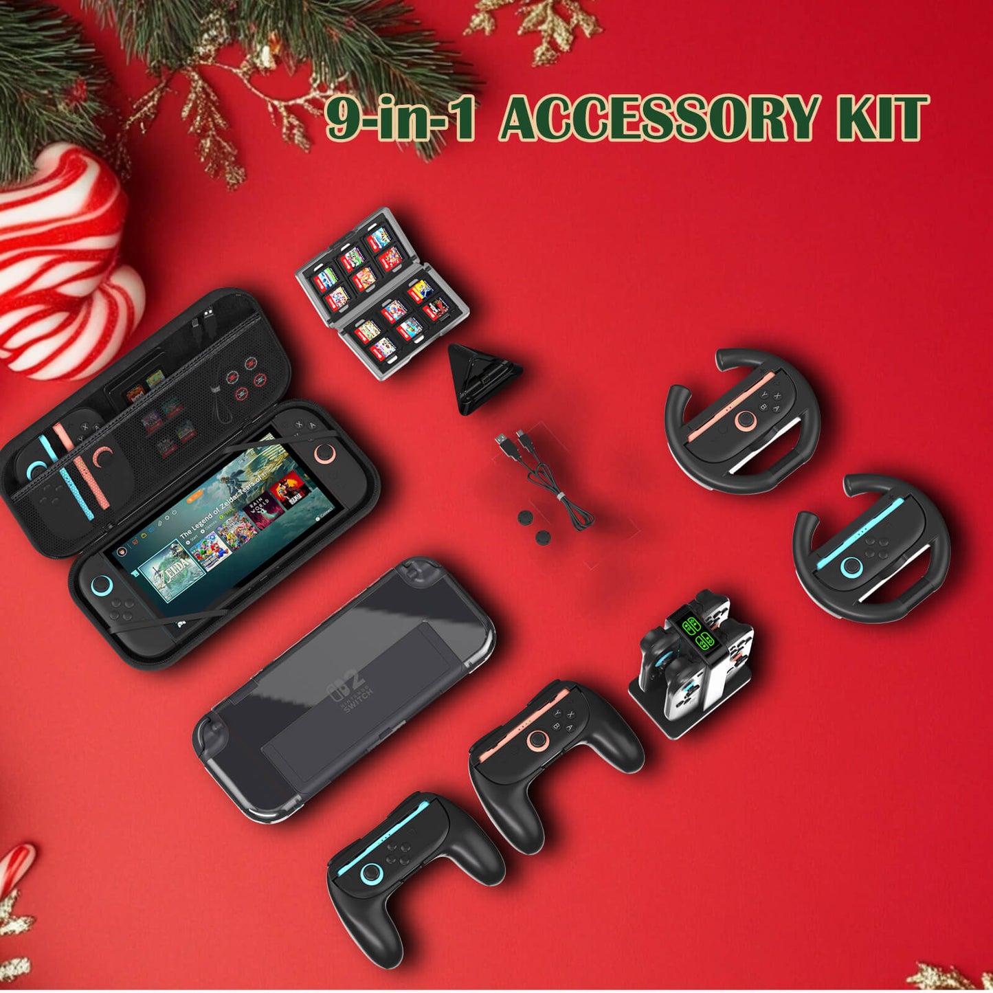 Switch 2 Accessories 14-in-1 Travel Bundle