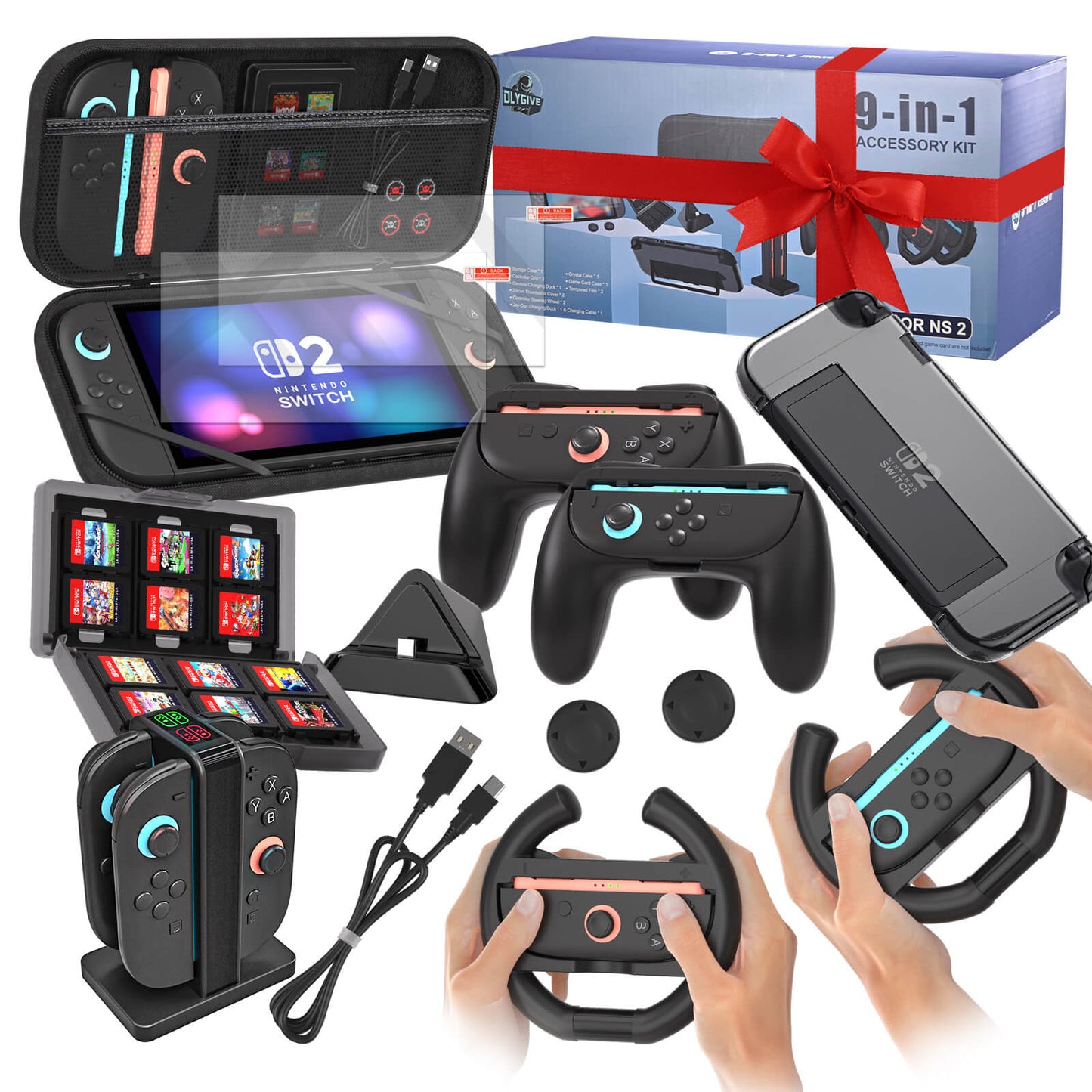 Switch 2 Accessories 14-in-1 Travel Bundle