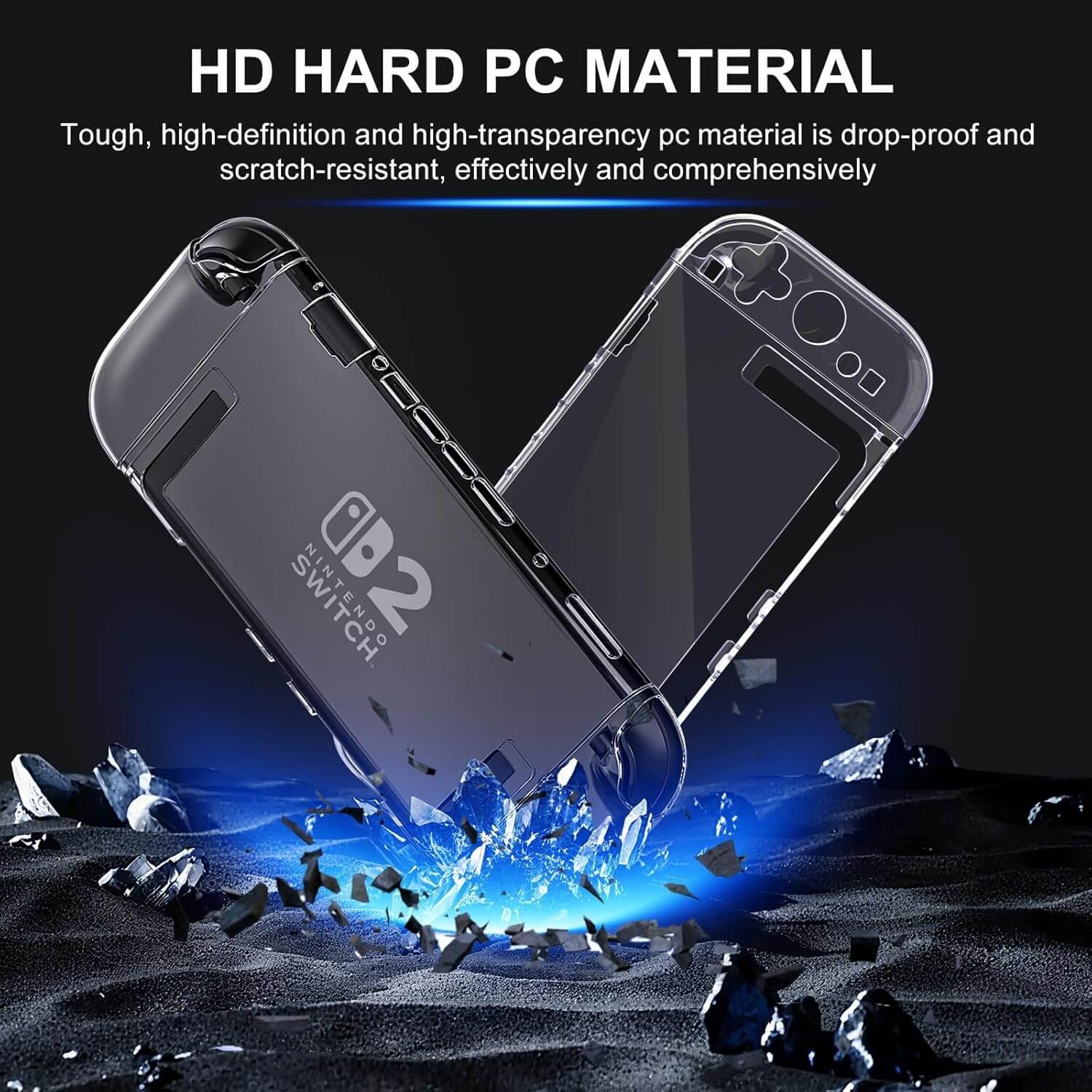 clear slim dockable switch 2 protective shell