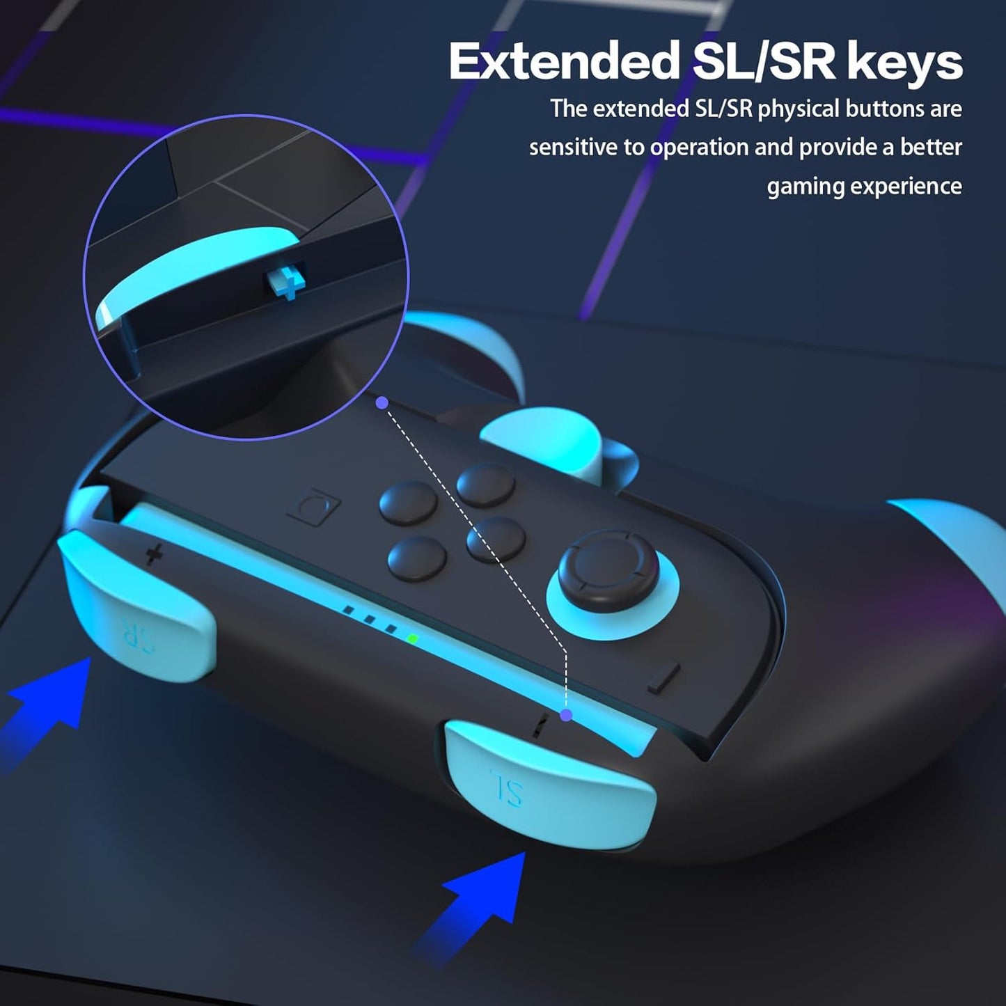 HEATFUN Switch 2 Controller Grips, Ergonomic Handles for Switch 2 Joy-Con, Anti-Slip & Lightweight Switch 2 Joycon Grips - Black (2 Packs)