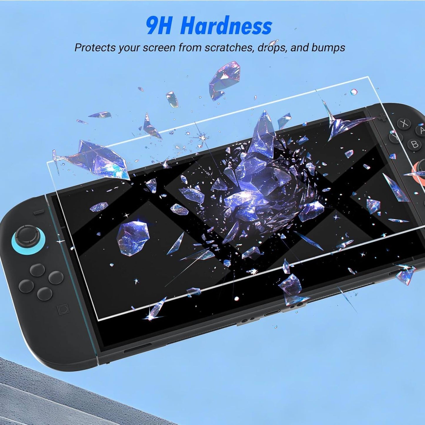 HEATFUN Switch 2 Carrying Case Upgraded Zipper, Minimalist Black Design, No Logo, Hard Shell Switch 2 Travel Case Holds Console and 12 Game Cards, Includes Screen Protector and Thumb Grips