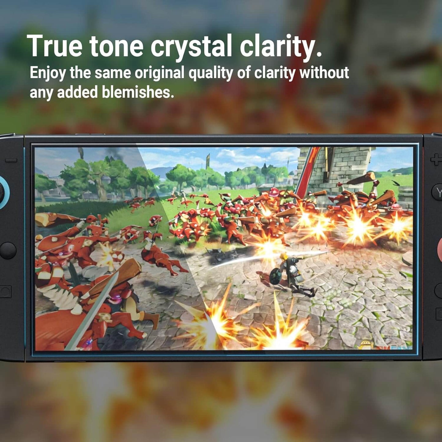 HEATFUN Switch 2 Screen Protector, Blue Light Blocking Tempered Glass Screen Protector for Switch 2, 9H Hardness, HD Clear, Anti-Fingerprint, Anti-Scratch, Eye Protection, Easy Installation - 2-Pack