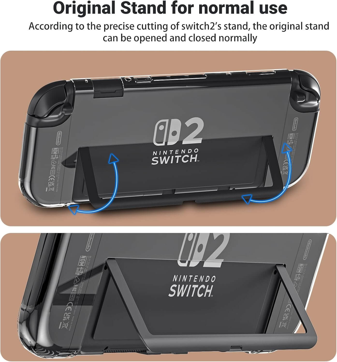 Switch 2 Protective Case Dockable, Crystal Clear Switch 2 Shell Case with Precision Cutouts, Slim & Durable Design