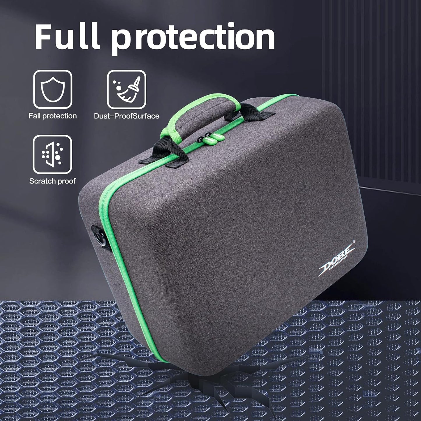 HEATFUN Carrying Case for Xbox Series X, Hard Travel Bag Compatible With Xbox Series X/S Console and Accessories, Portable Xbox Series X Travel Case with Handle Strap and Shoulder Strap - Black