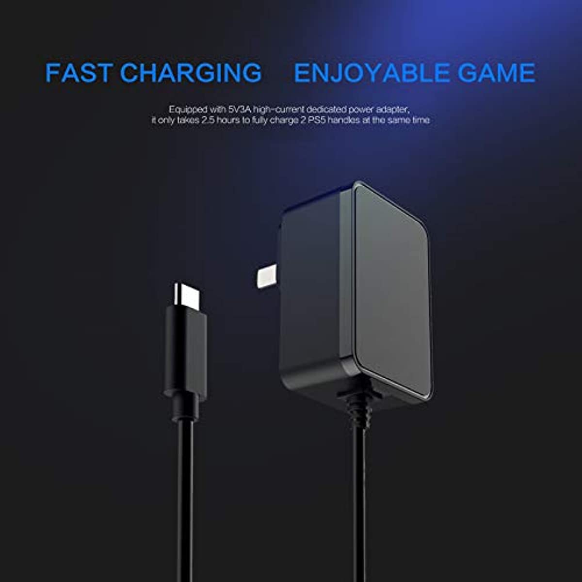 PS5 Controller Charger Station with 5V 3A Power Adapter