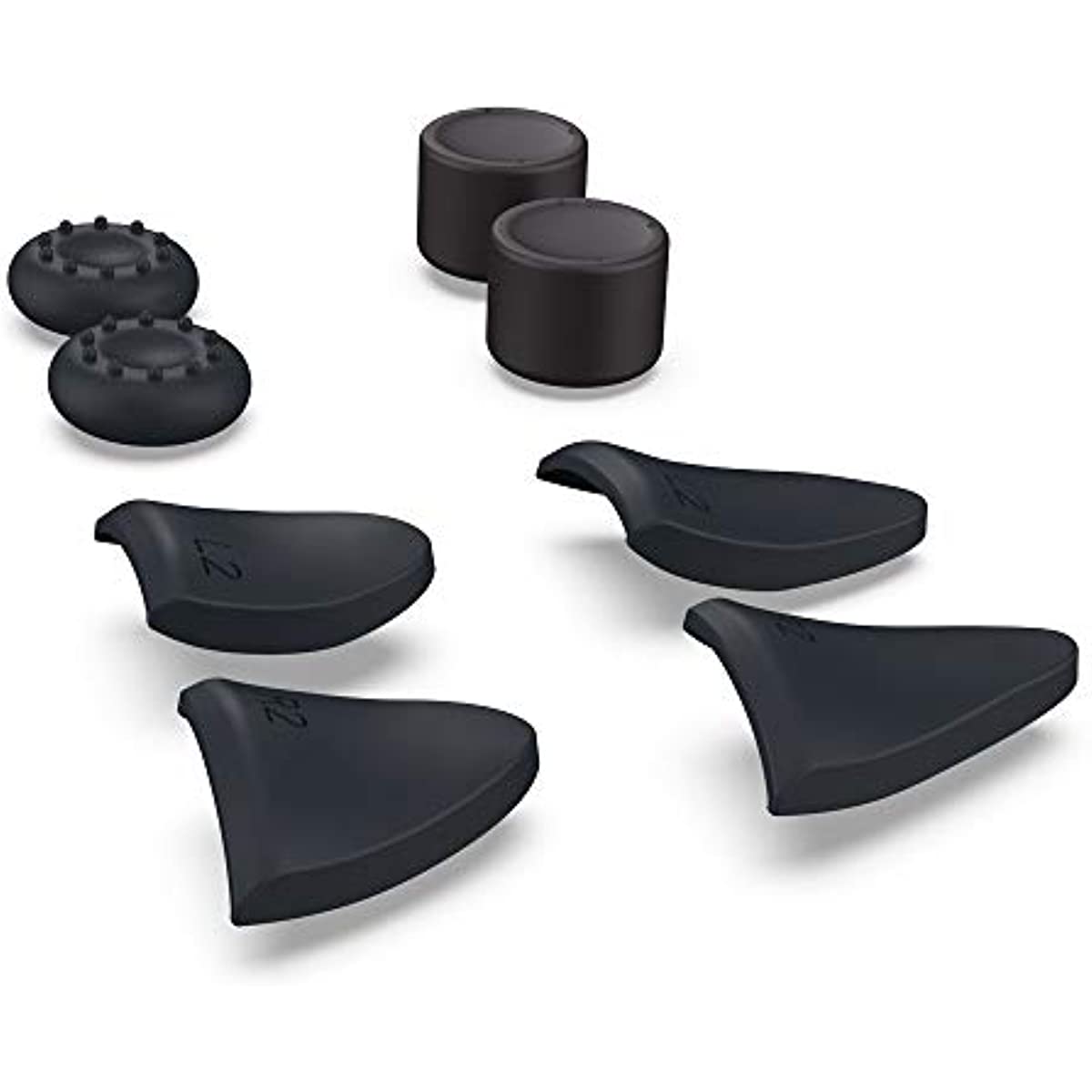 PS5 Trigger Extenders and Thumb Grips Kit - Joystick Extenders, Trigger Stoppers, Rubber Caps for Enhanced Accuracy and Faster Reaction - Controller Attachments for Competitive Gaming on PlayStation 5