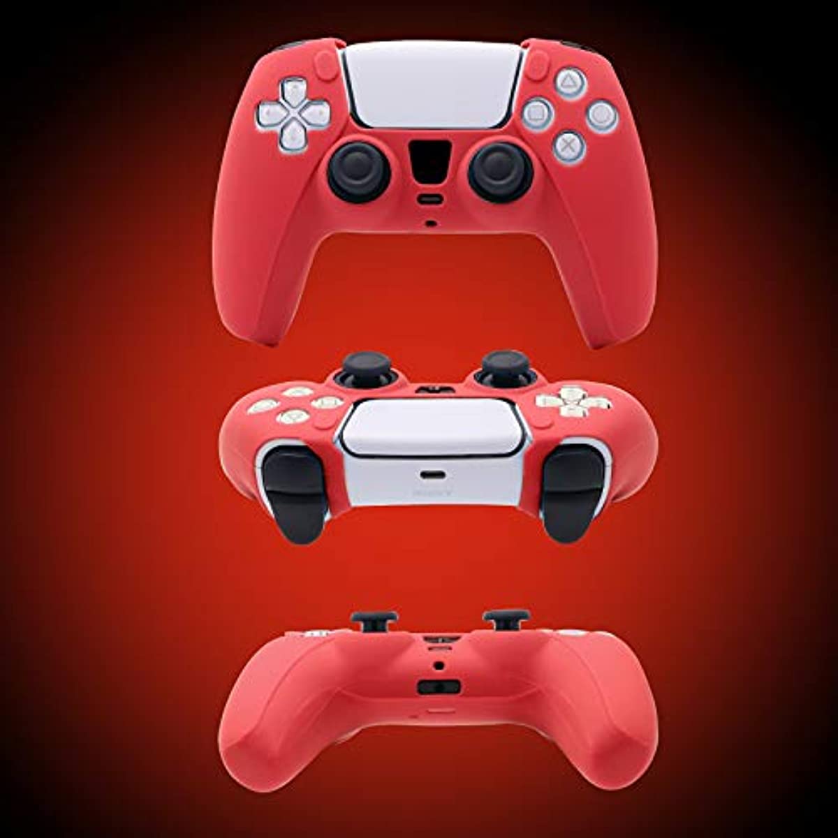 PS5 Controller Skin, Playstation 5 Controller Accessories, PS5 Controller Cover - Red