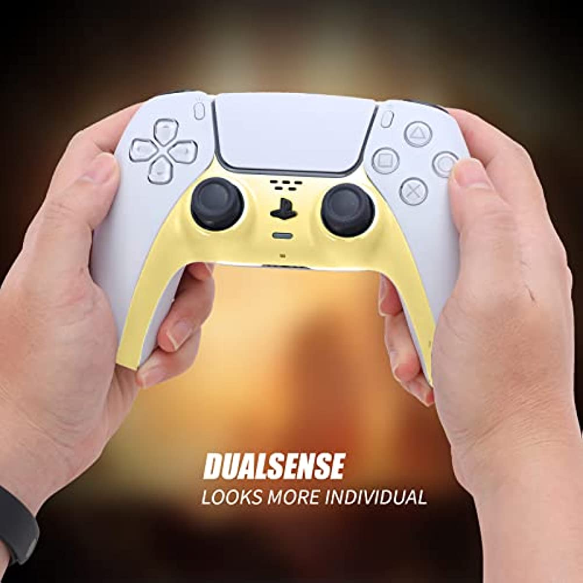 PS5 Controller Faceplate, PS5 Yellow Accessories, Decoration for PS5 Dual Sense Controller - Light Yellow