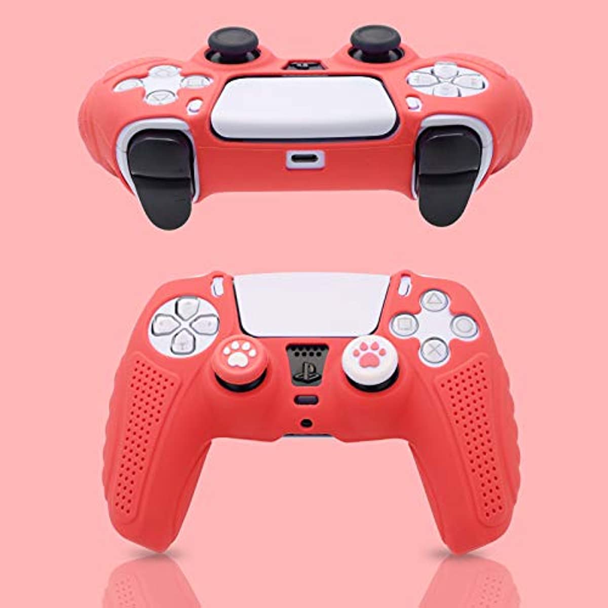 ps5 controller skin red