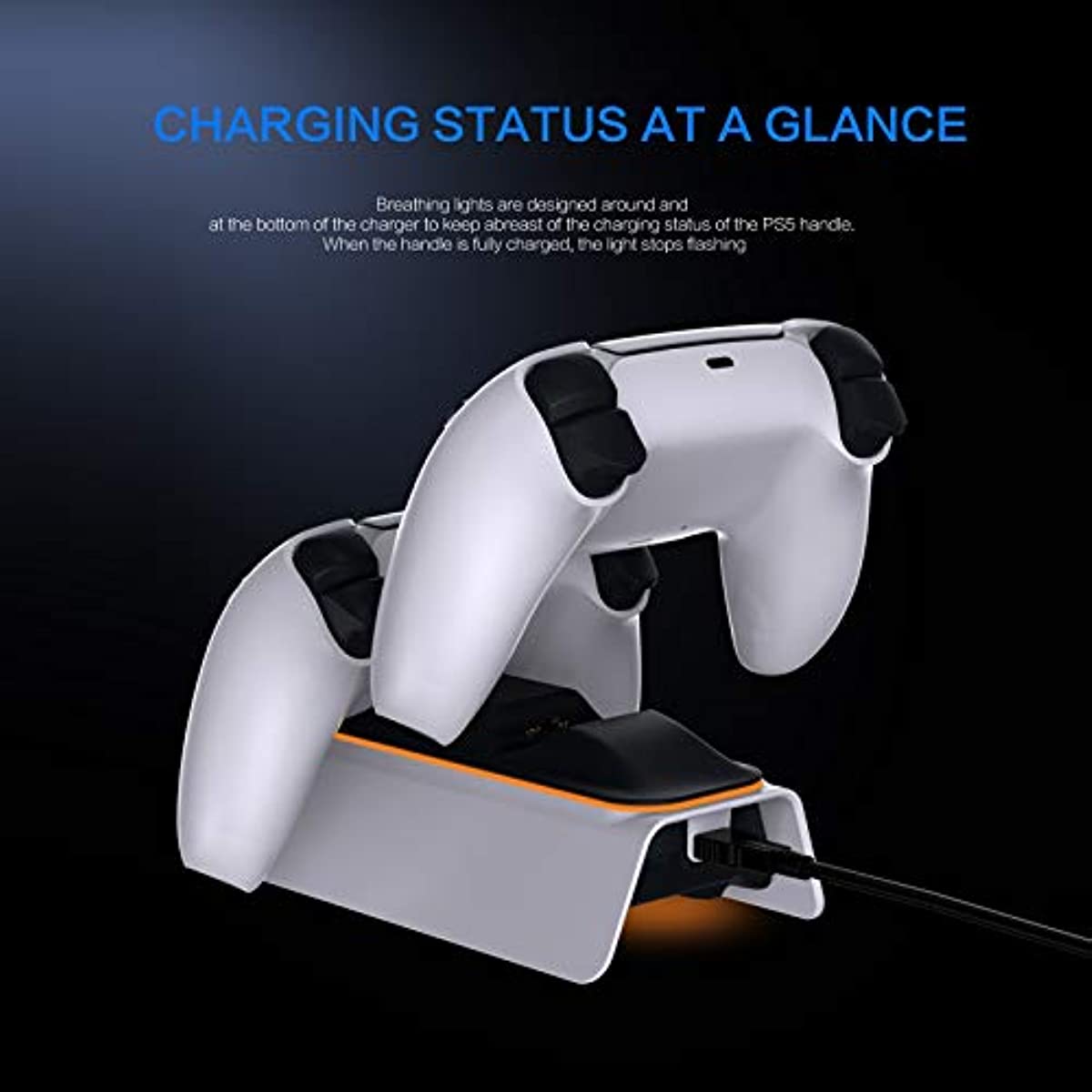 PS5 Controller Charger Station with 5V 3A Power Adapter