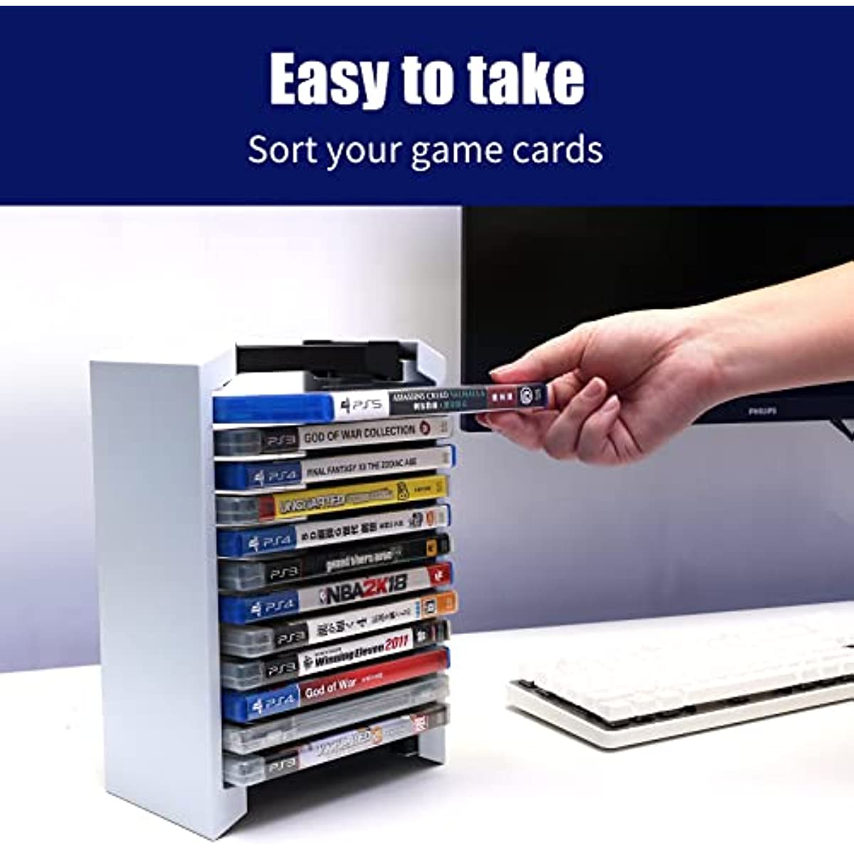 ps4 game storage tower