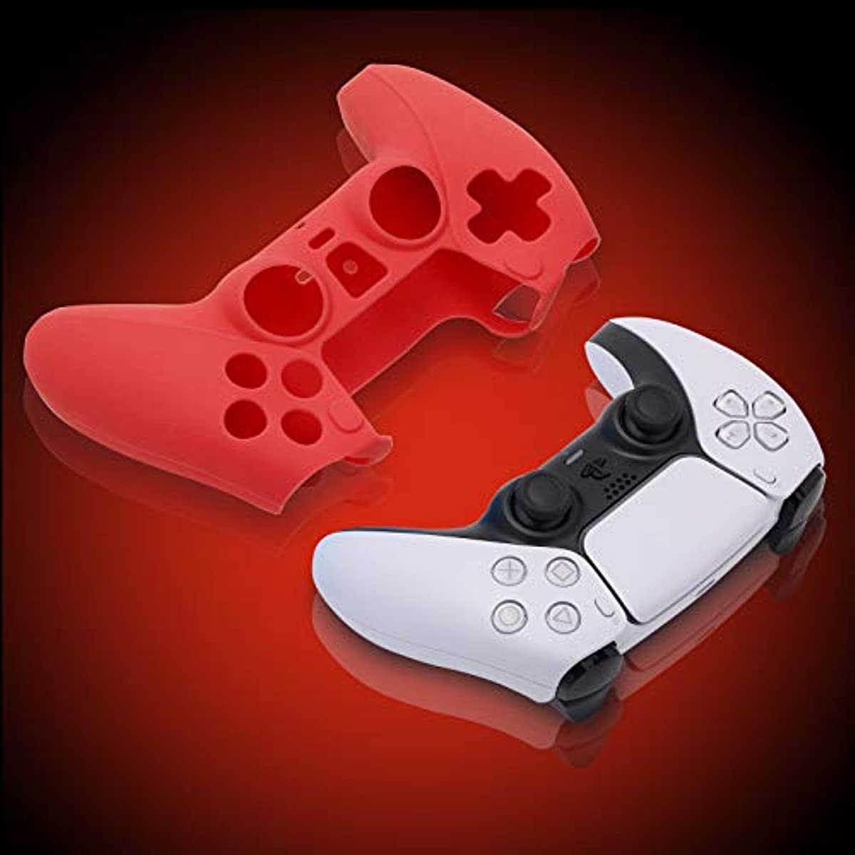 PS5 Controller Skin, Playstation 5 Controller Accessories, PS5 Controller Cover - Red
