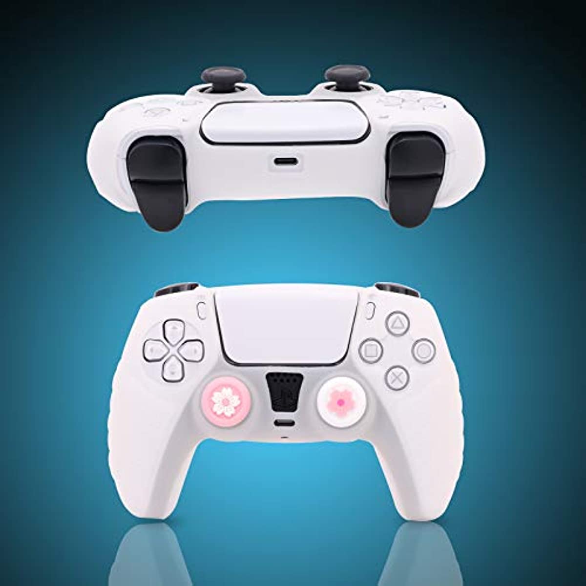 PS5 Controller Skin, PS5 Silicone Controller Case, Playstation 5 Controller Silicone Cover with 2 Thumb Grip Caps
