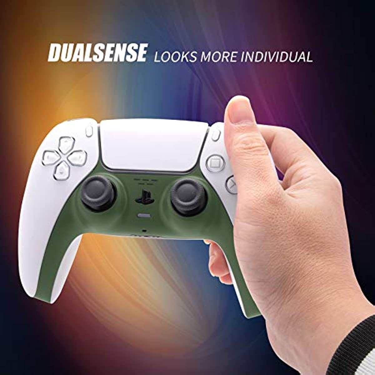 PS5 Controller Accessories, PS5 Controller Plates, PS5 Controller Faceplate 2 Pack - Green and Blue