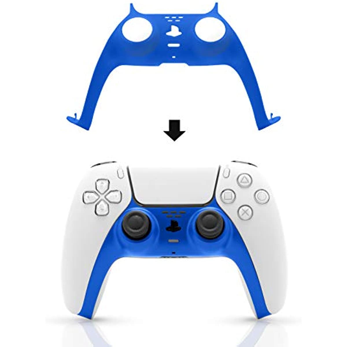 PS5 Controller Accessories, PS5 Controller Plates, PS5 Controller Faceplate 2 Pack - Green and Blue