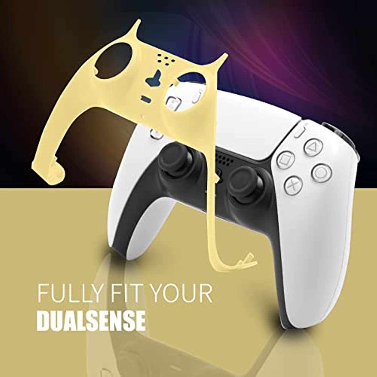 PS5 Controller Faceplate, PS5 Yellow Accessories, Decoration for PS5 Dual Sense Controller - Light Yellow