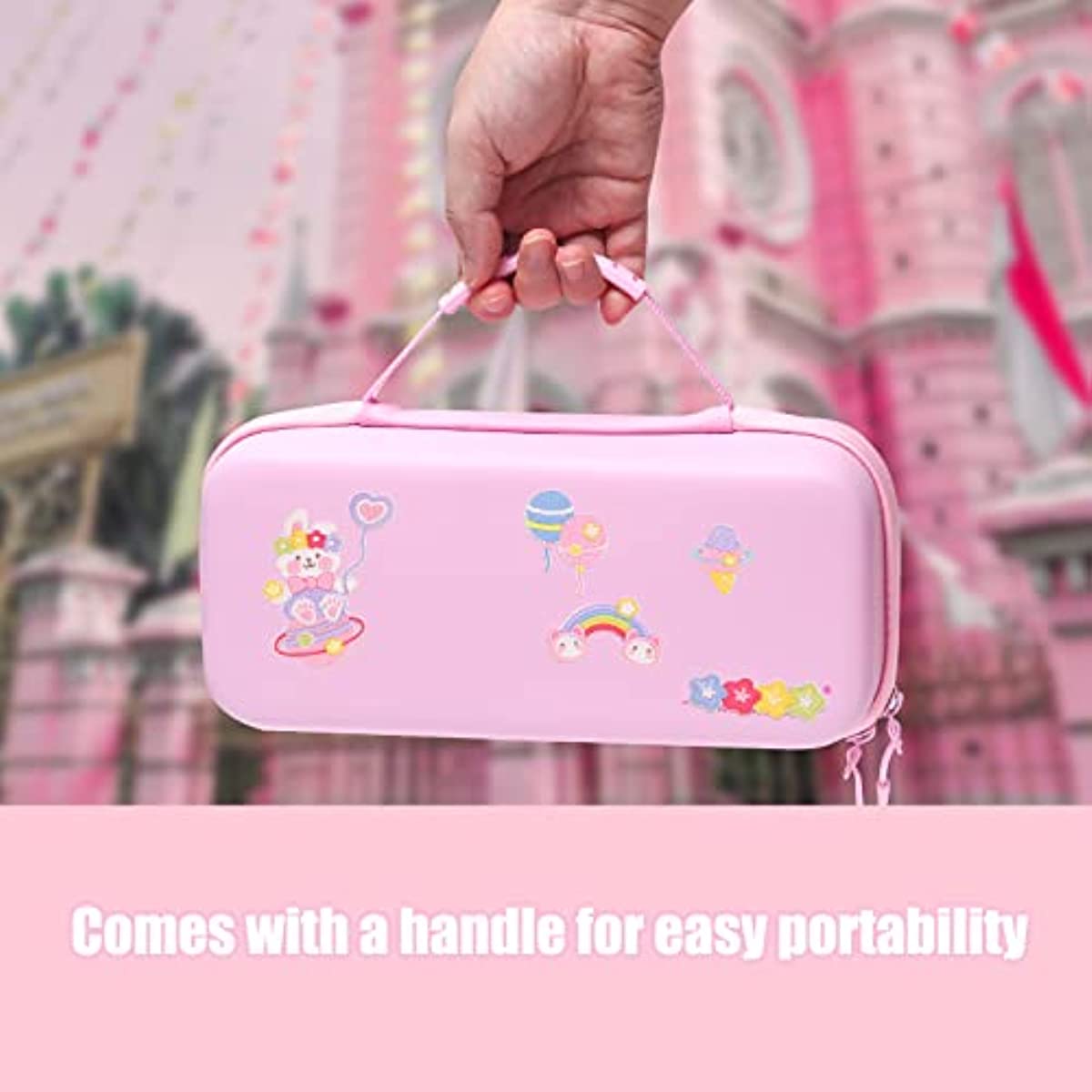 nintendo switch oled pink carry case