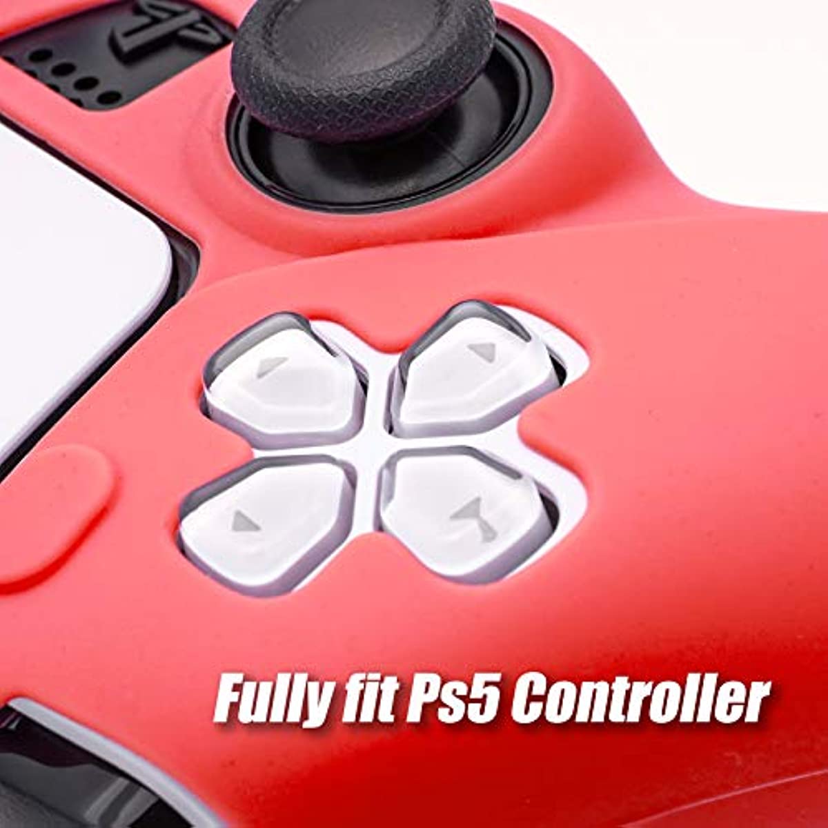 PS5 Controller Skin, Playstation 5 Controller Accessories, PS5 Controller Cover - Red