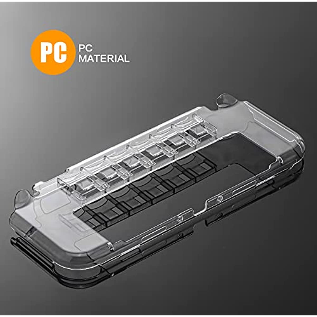 HEATFUN Switch OLED Case with Game Storage, Clear Switch OLED Hard Protective Case ( for 6 games) - Switch OLED Accessories