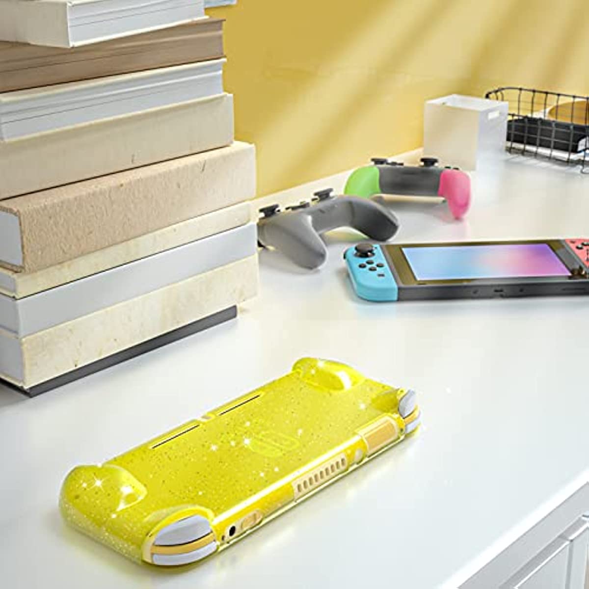 Switch lite Glitter Case, Switch lite Protective TPU Case, Switch lite Ergonomic Grip Case