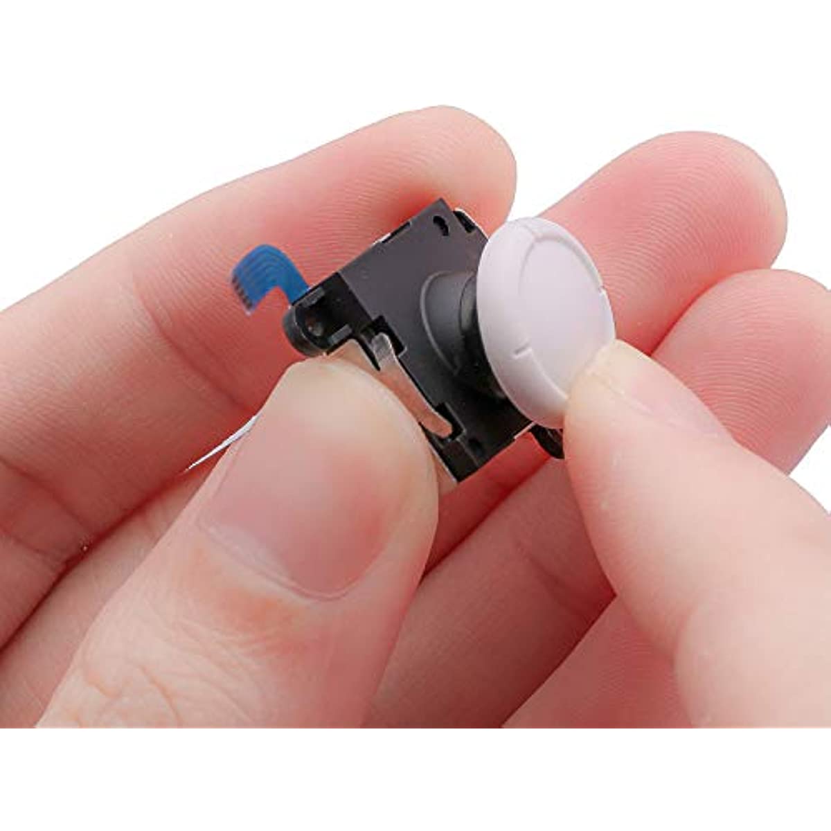 Replacement Joy Stick Compatible with Switch lite, Joystick Replacement Compatible with Switch lite and Repair Tool Kit for Switch lite - 2 Pack (White)