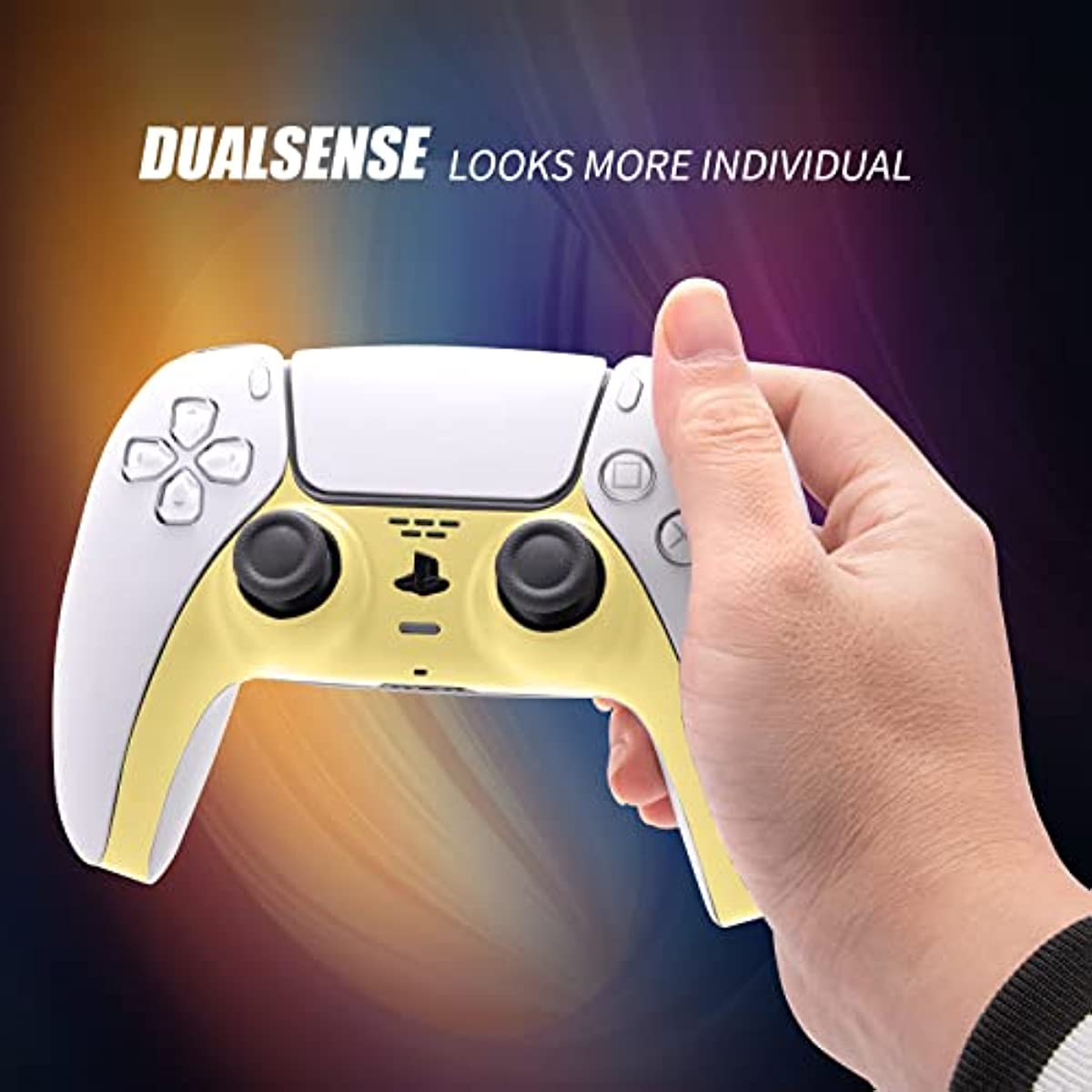 PS5 Controller Faceplate, PS5 Yellow Accessories, Decoration for PS5 Dual Sense Controller - Light Yellow
