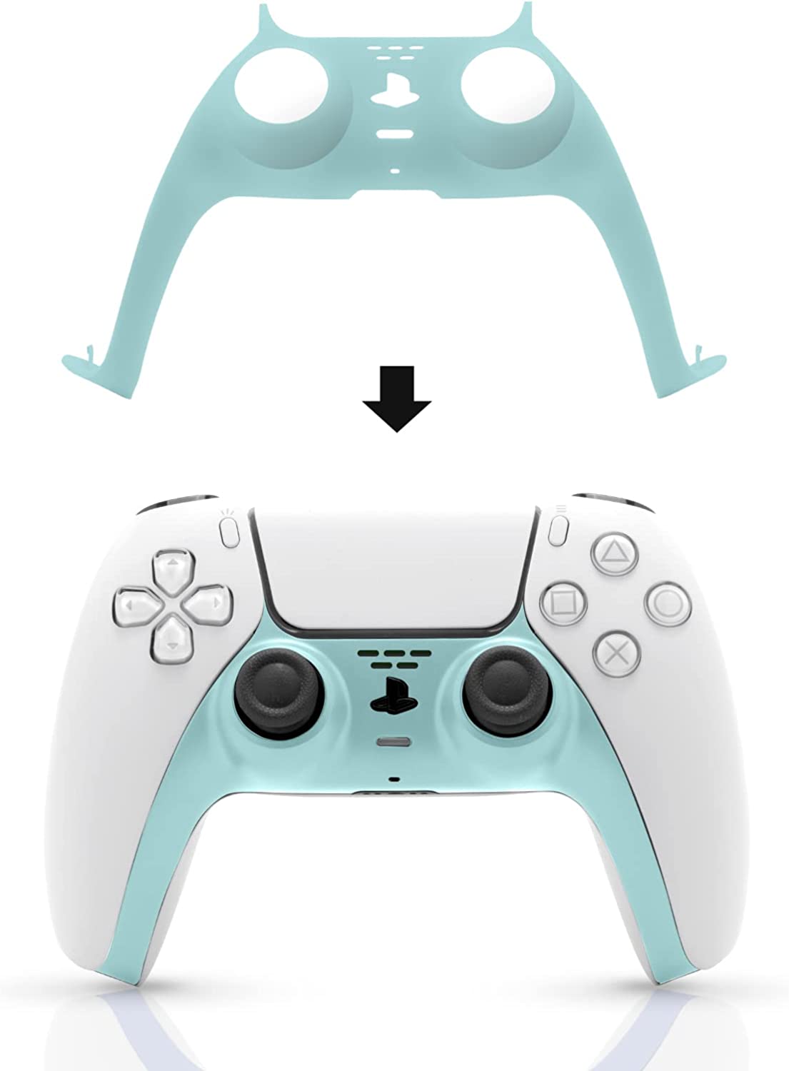 PS5 Controller Faceplate, PS5 Yellow Accessories, Decoration for PS5 Dual Sense Controller - Light Yellow