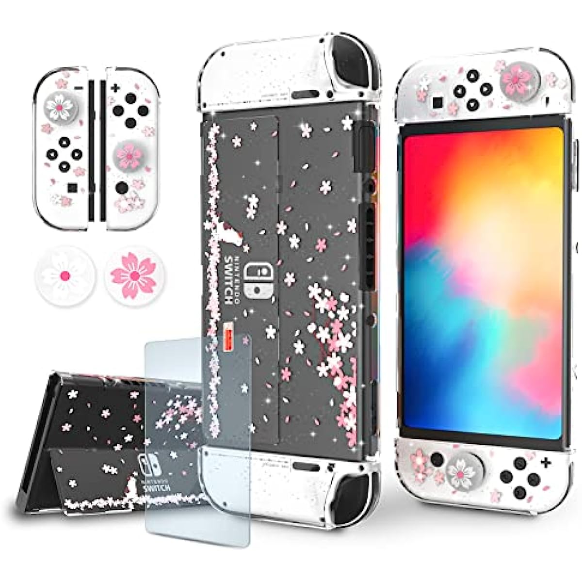 nintendo switch oled flower case