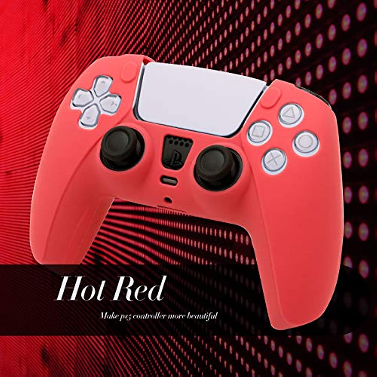 PS5 Controller Skin, Playstation 5 Controller Accessories, PS5 Controller Cover - Red