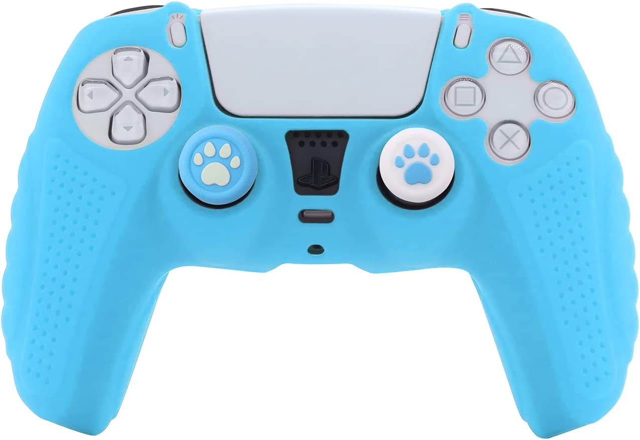 blue ps5 controller skins