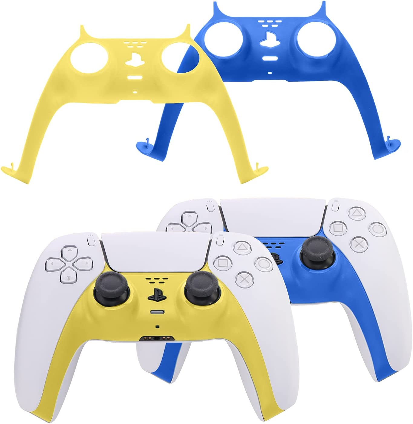 PS5 Controller Accessories, PS5 Controller Plates, PS5 Controller Faceplate 2 Pack - Green and Blue