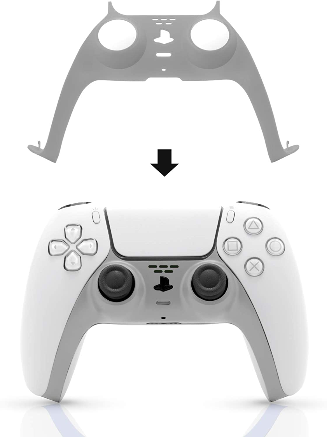 PS5 Controller Faceplate, PS5 Yellow Accessories, Decoration for PS5 Dual Sense Controller - Light Yellow