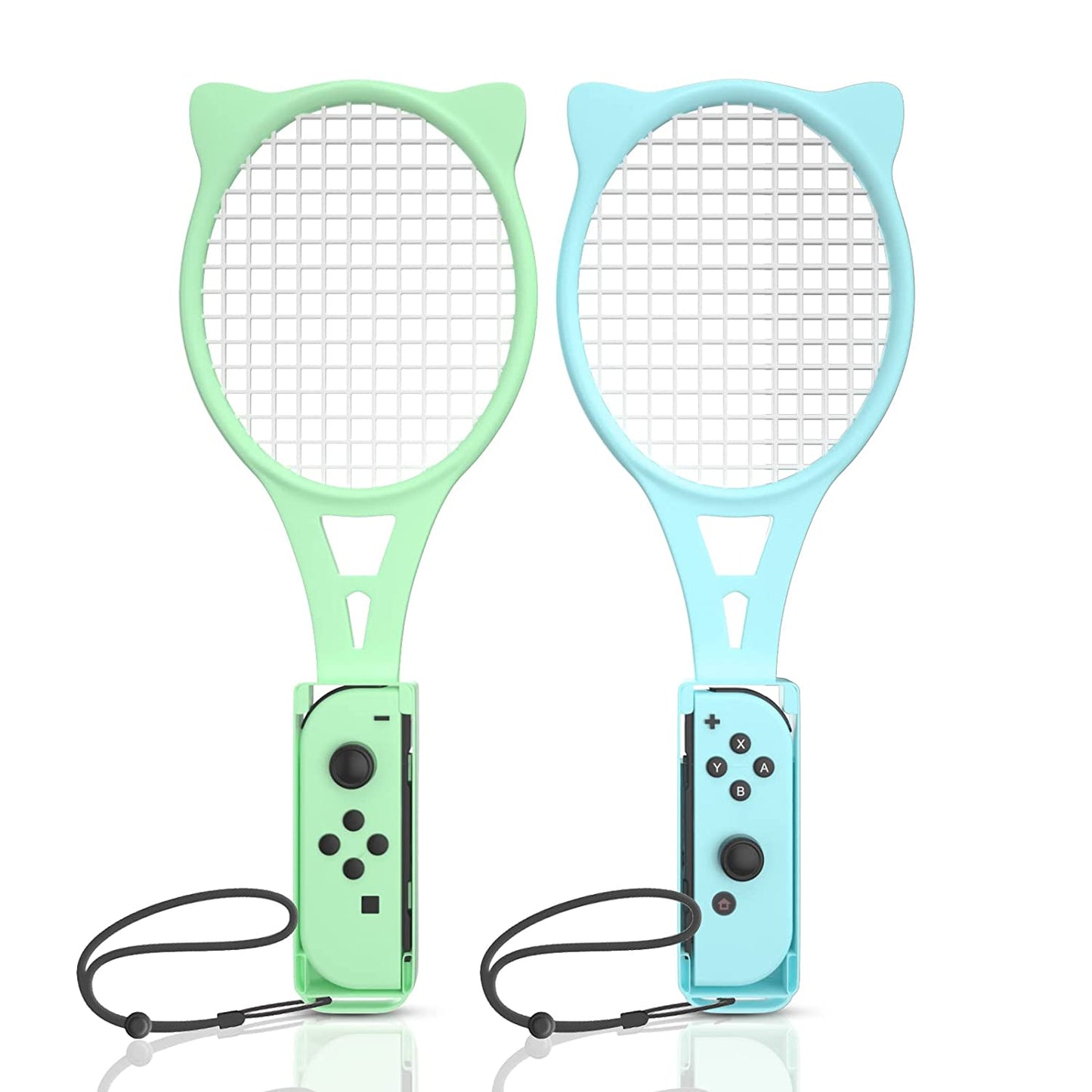 Tennis Racket for Nintendo Switch Sports or Nintendo Switch OLED Joycons for Mario Tennis Aces Accessories (2-Pack)