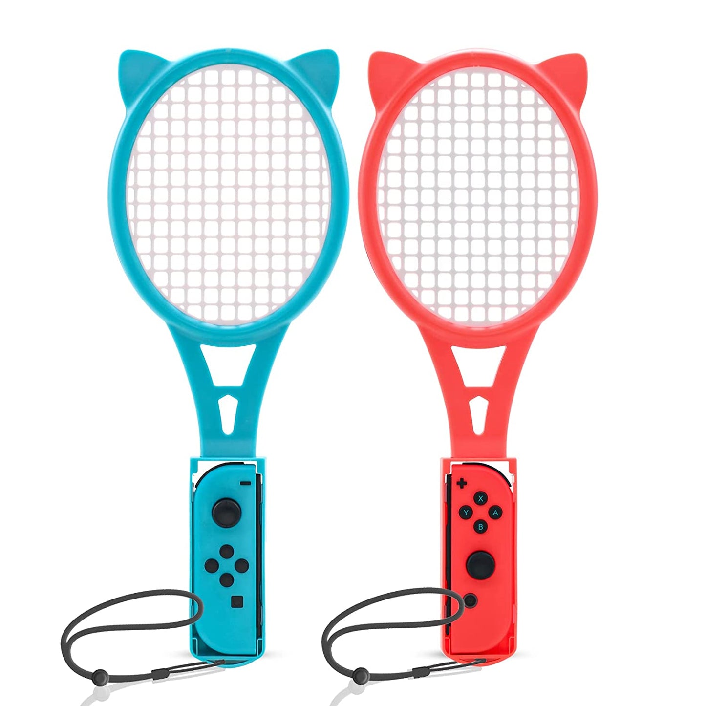 Tennis Racket for Nintendo Switch Sports or Nintendo Switch OLED Joycons for Mario Tennis Aces Accessories (2-Pack)