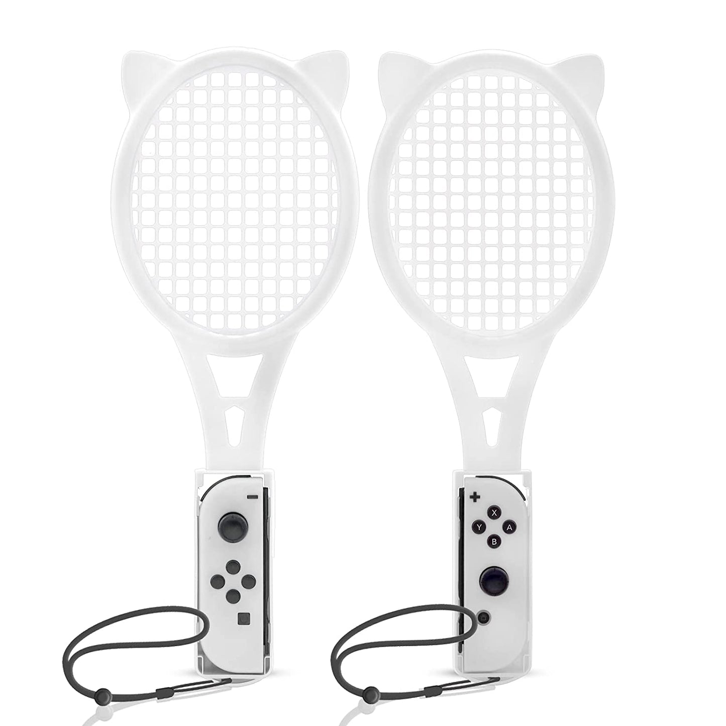 Tennis Racket for Nintendo Switch Sports or Nintendo Switch OLED Joycons for Mario Tennis Aces Accessories (2-Pack)