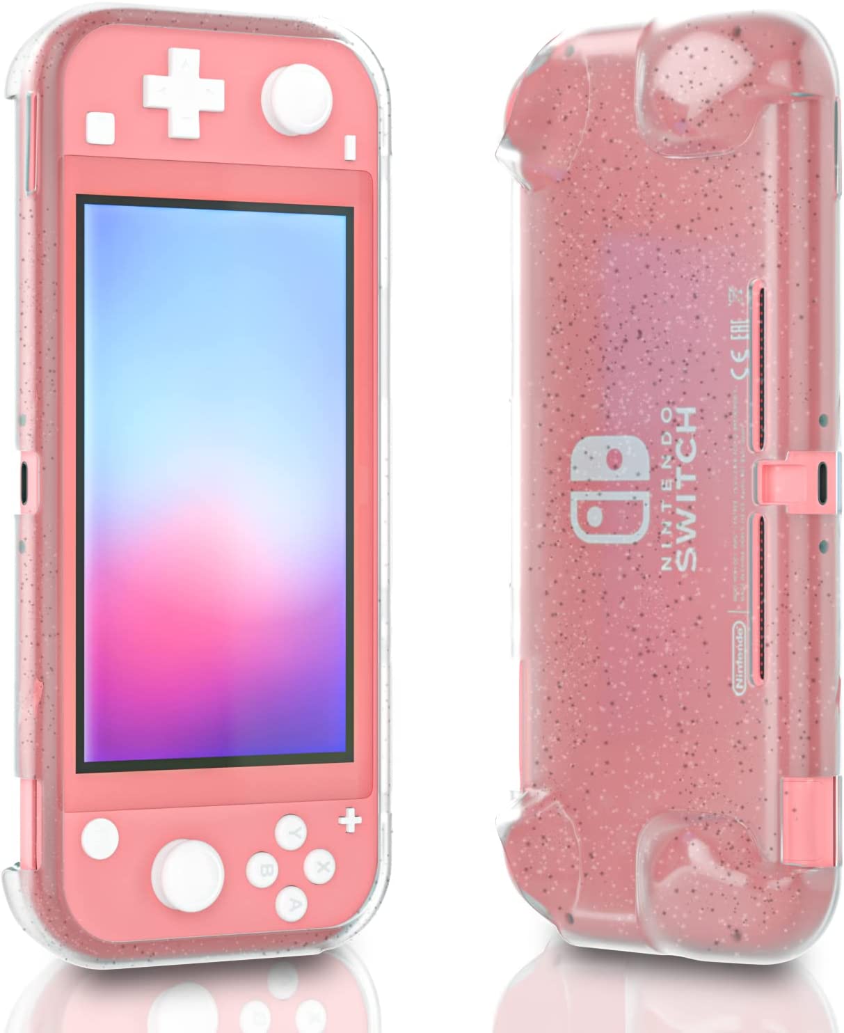 Switch lite Glitter Case, Switch lite Protective TPU Case, Switch lite Ergonomic Grip Case