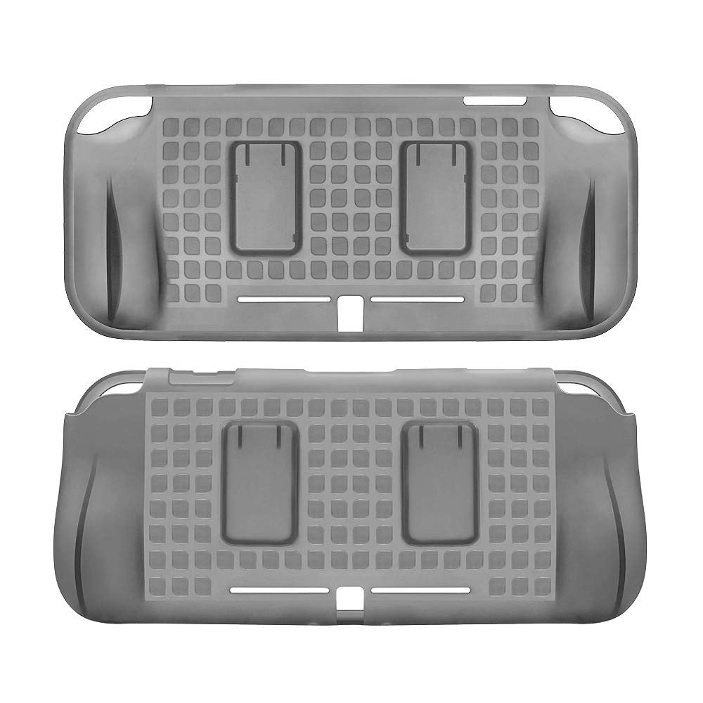 HEATFUN Switch lite Grip Case, Switch lite Protective Ergonomic Cover with Game Storage and Tempered Glass Screen Protector - Yellow