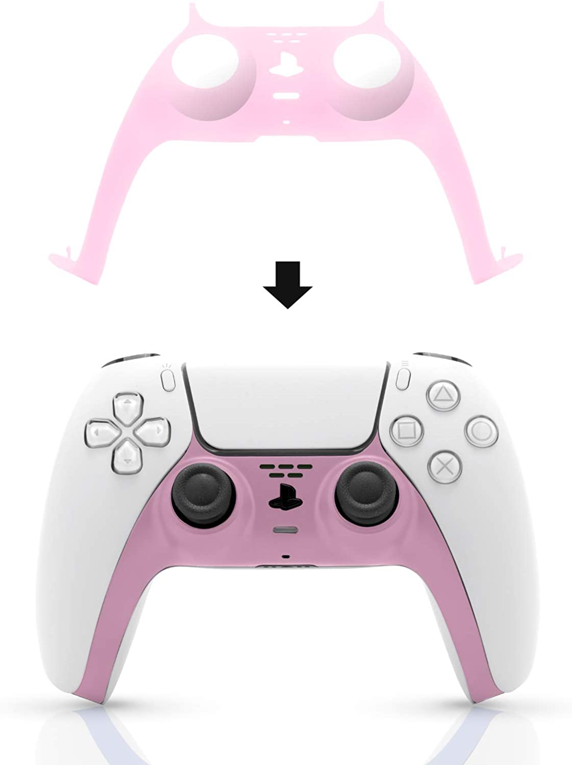 PS5 Controller Faceplate, PS5 Yellow Accessories, Decoration for PS5 Dual Sense Controller - Light Yellow