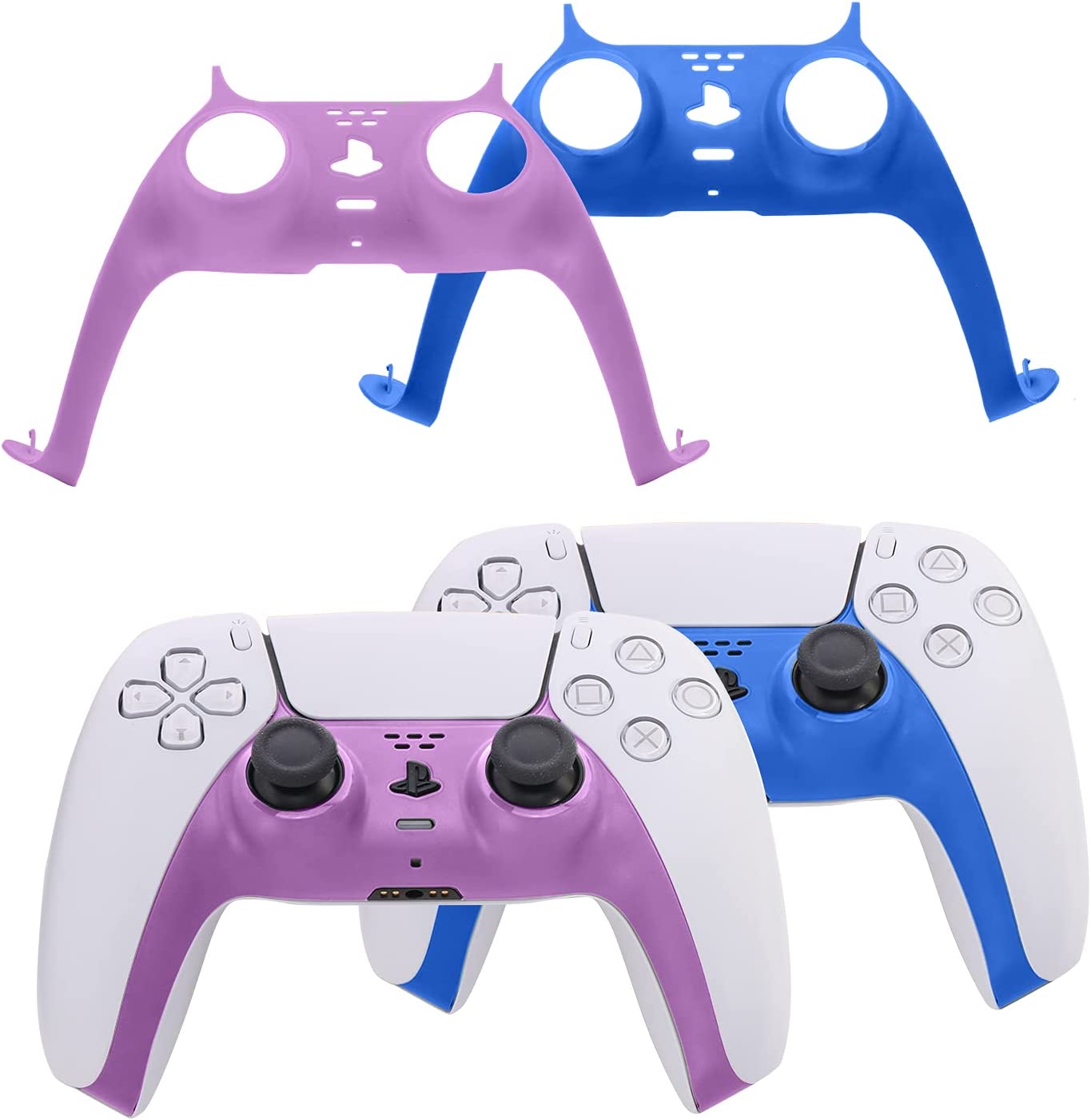 PS5 Controller Accessories, PS5 Controller Plates, PS5 Controller Faceplate 2 Pack - Green and Blue
