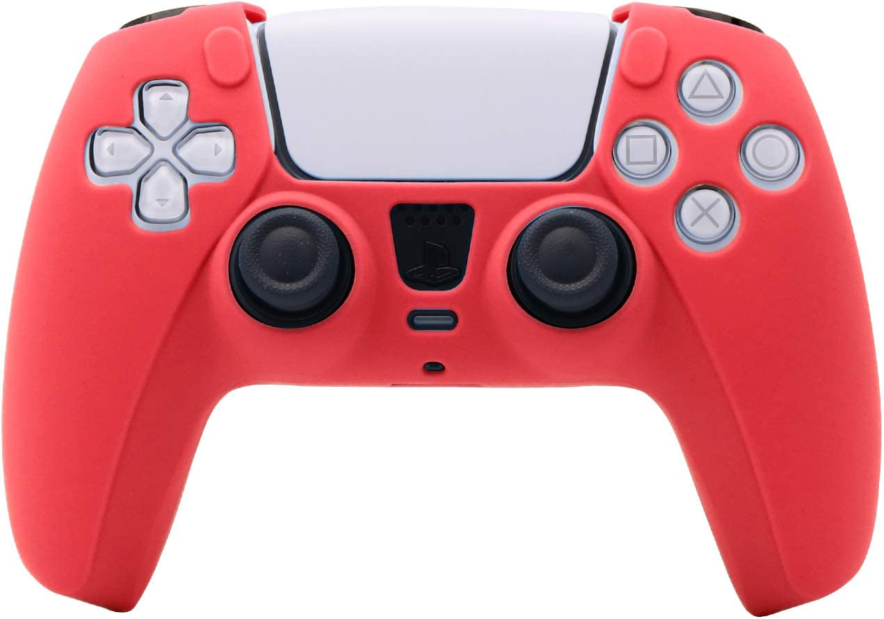 PS5 Controller Skin, Playstation 5 Controller Accessories, PS5 Controller Cover - Red