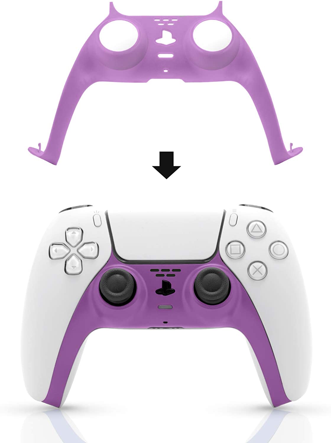 PS5 Controller Faceplate, PS5 Yellow Accessories, Decoration for PS5 Dual Sense Controller - Light Yellow